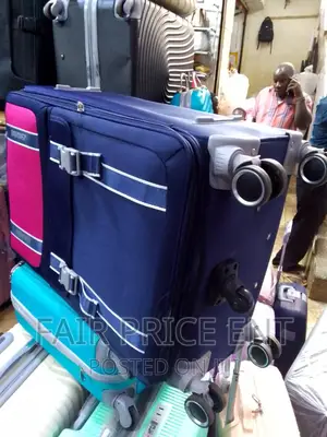 Original Cloth Suitcases Made by Goodpartner. Medium.( Blue)
