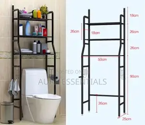 Metallic Toilet Rack Bathroom Organiser