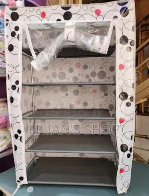 5 Layer Single Door Portable Shoe Rack With Cover