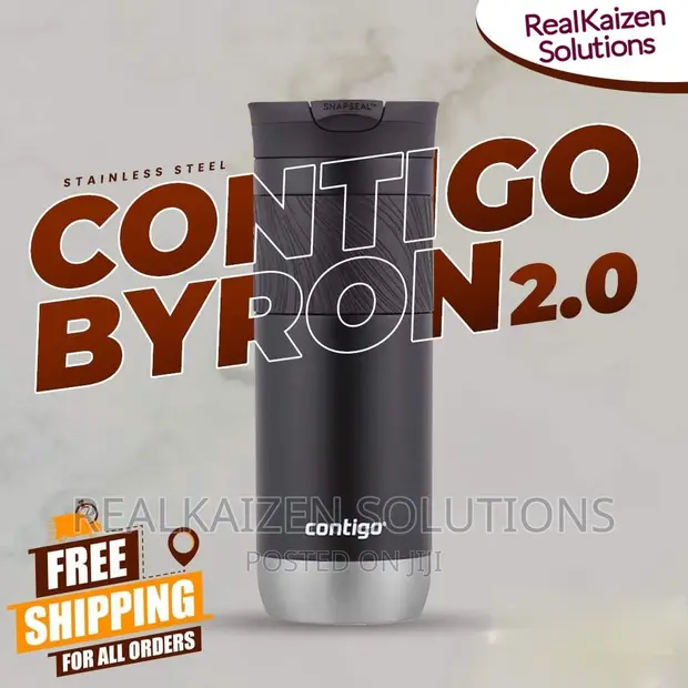 USA CONTIGO Byron Stainless Steel Travel Mug With SNAPSEAL for sale -  RealKaizen Solutions  Price: USh 159,900 on Jiji.ug [Central Division]