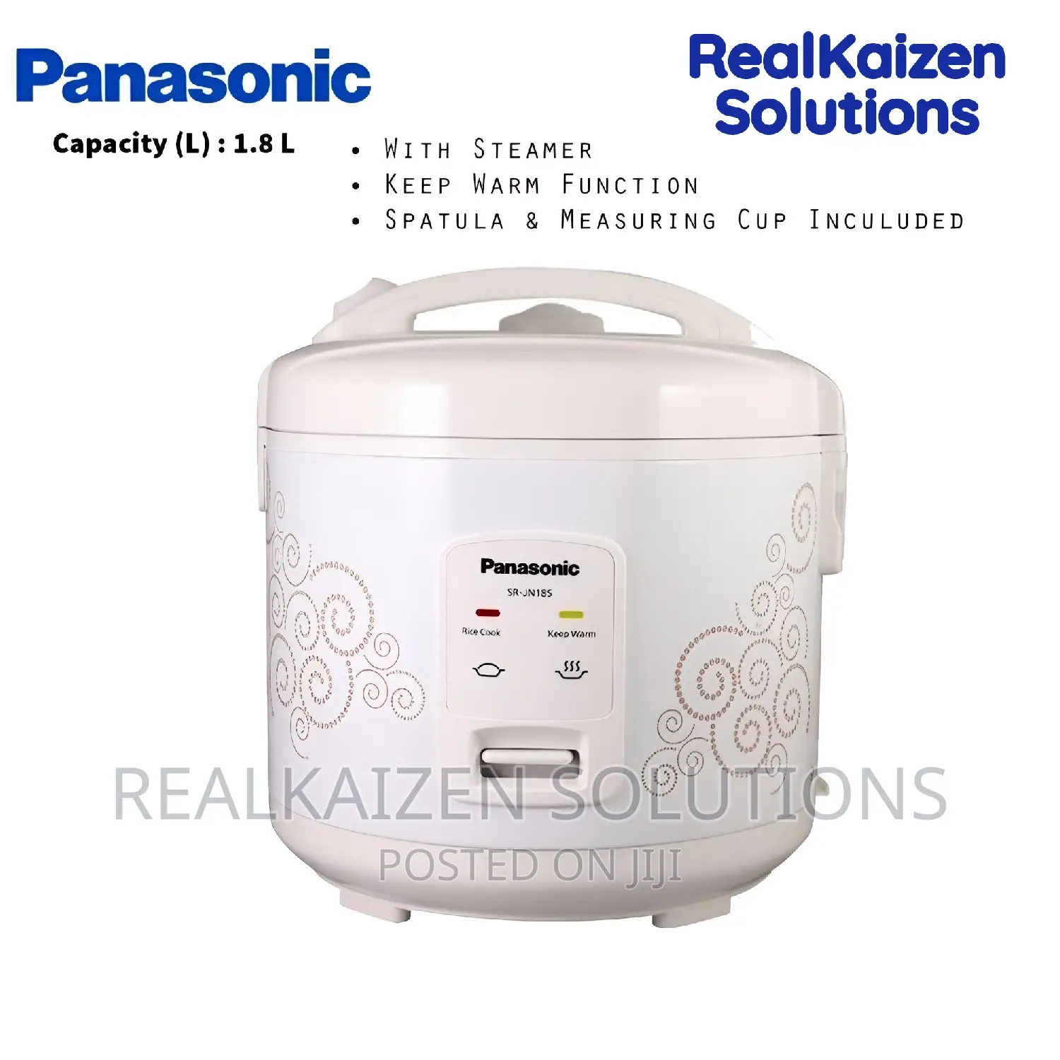 PANASONIC 1.8L Deluxe Non Stick Rice Cooker With Steamer
