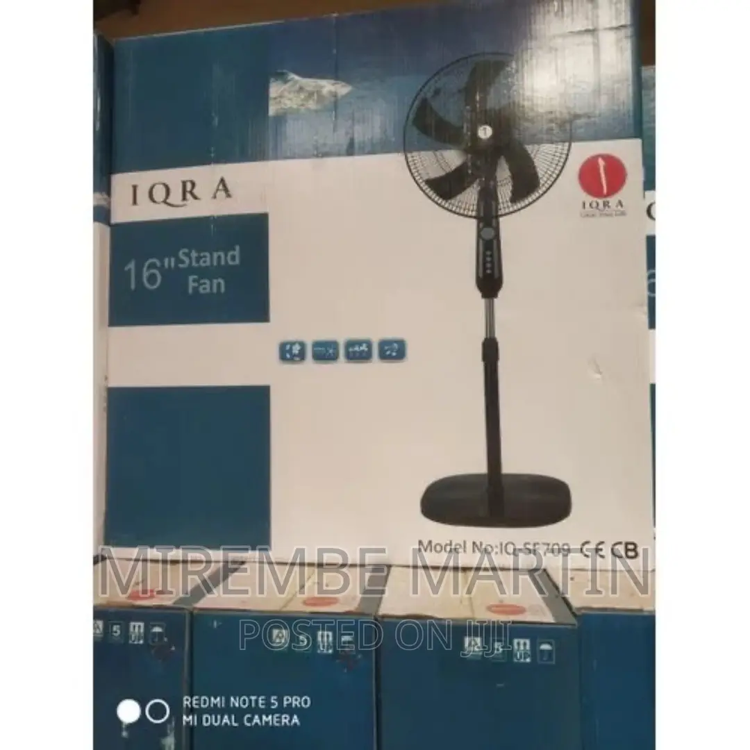Iqra 16′′ Stand Fan ,5 Blades,Copper Motor (IQ-SF709