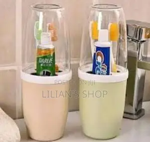 Portable Toothbrush Toothpaste Holder With Led Cover