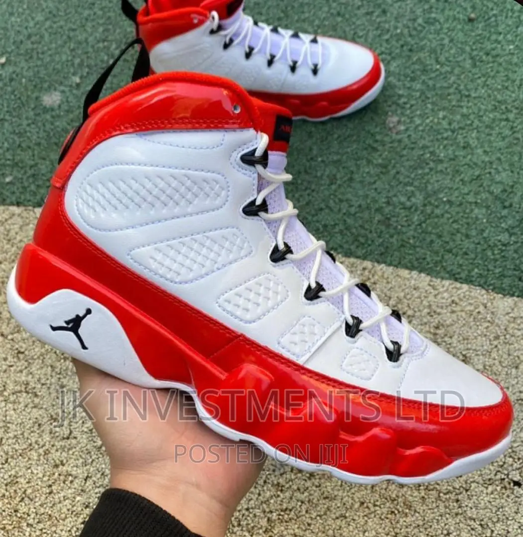 Air Jordan 9 White Red Black