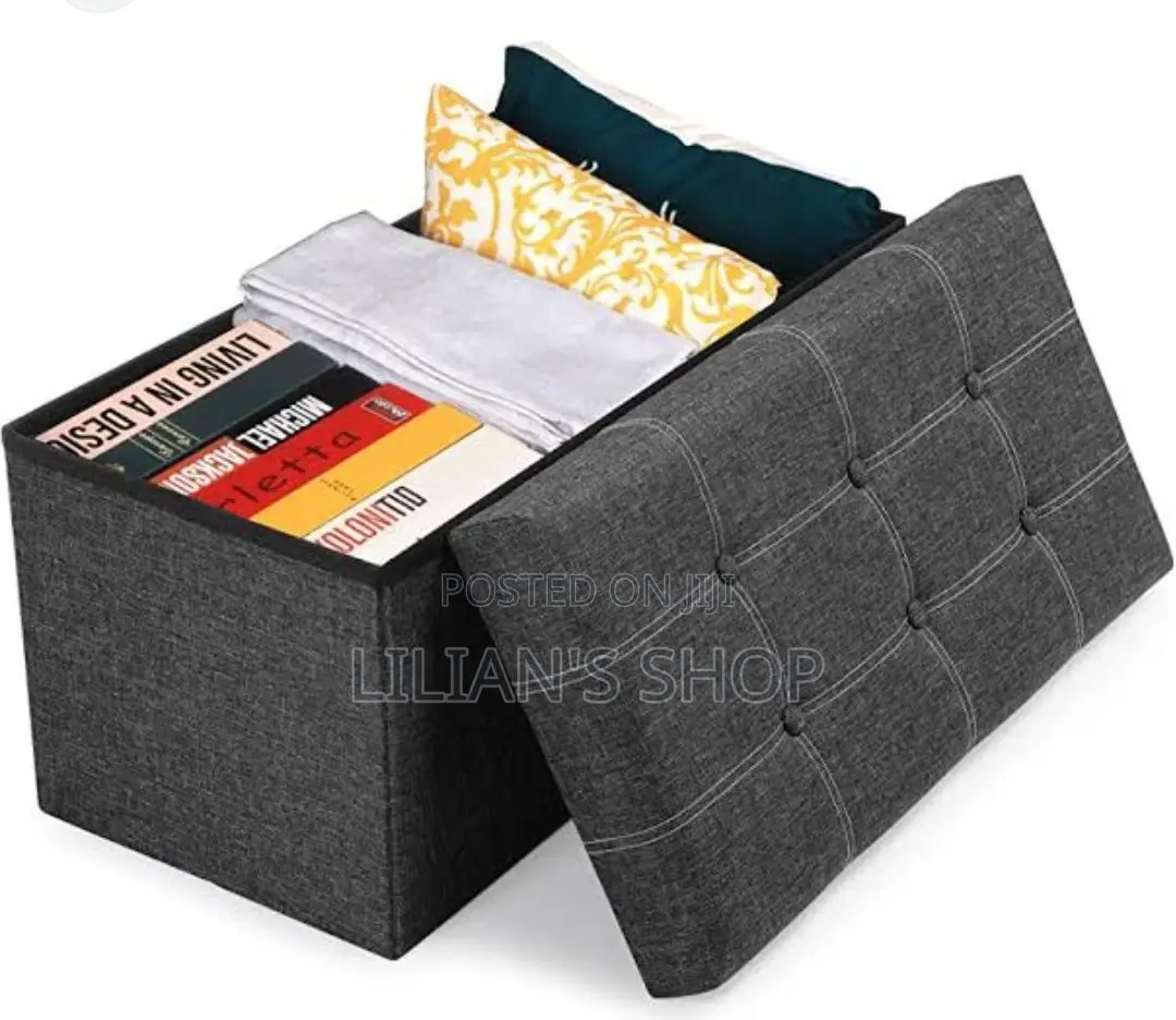 Foldable Line Fabric Padded Storage Box