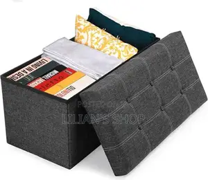 Foldable Line Fabric Padded Storage Box