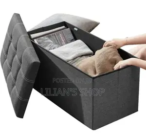 Foldable Line Fabric Padded Storage Box