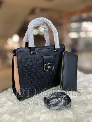 2 in 1 Ladies Classic Handbags - Black