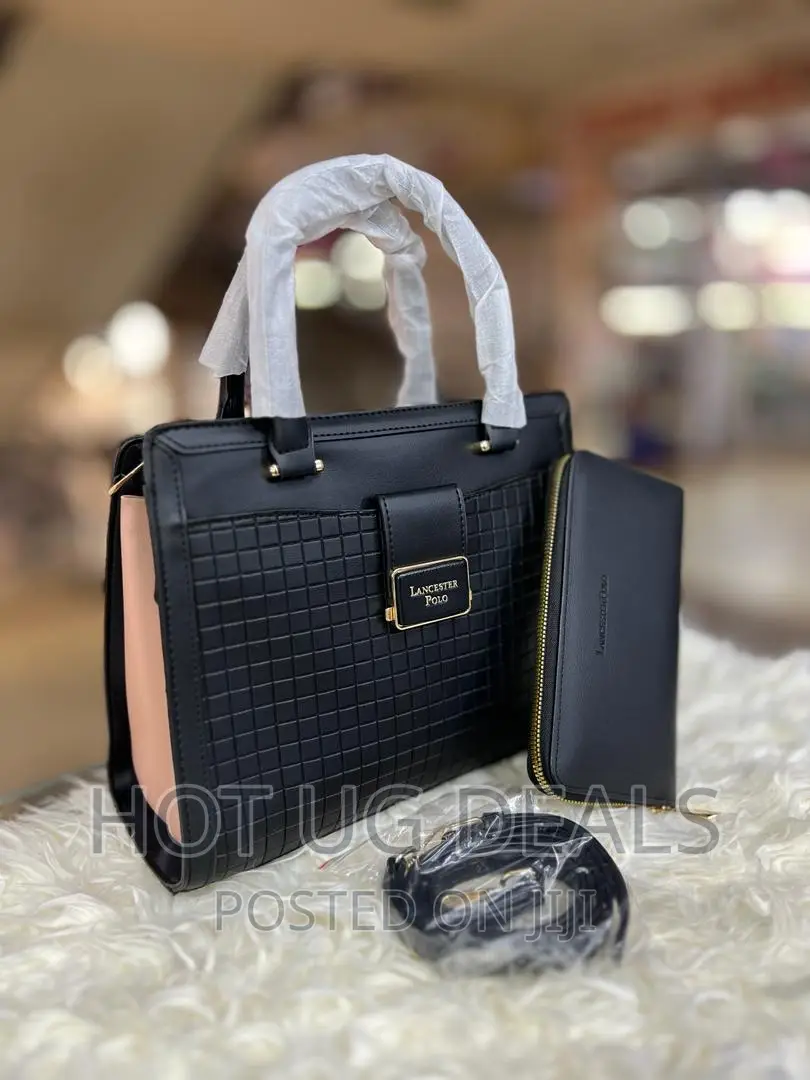 2 in 1 Ladies Classic Handbags - Black