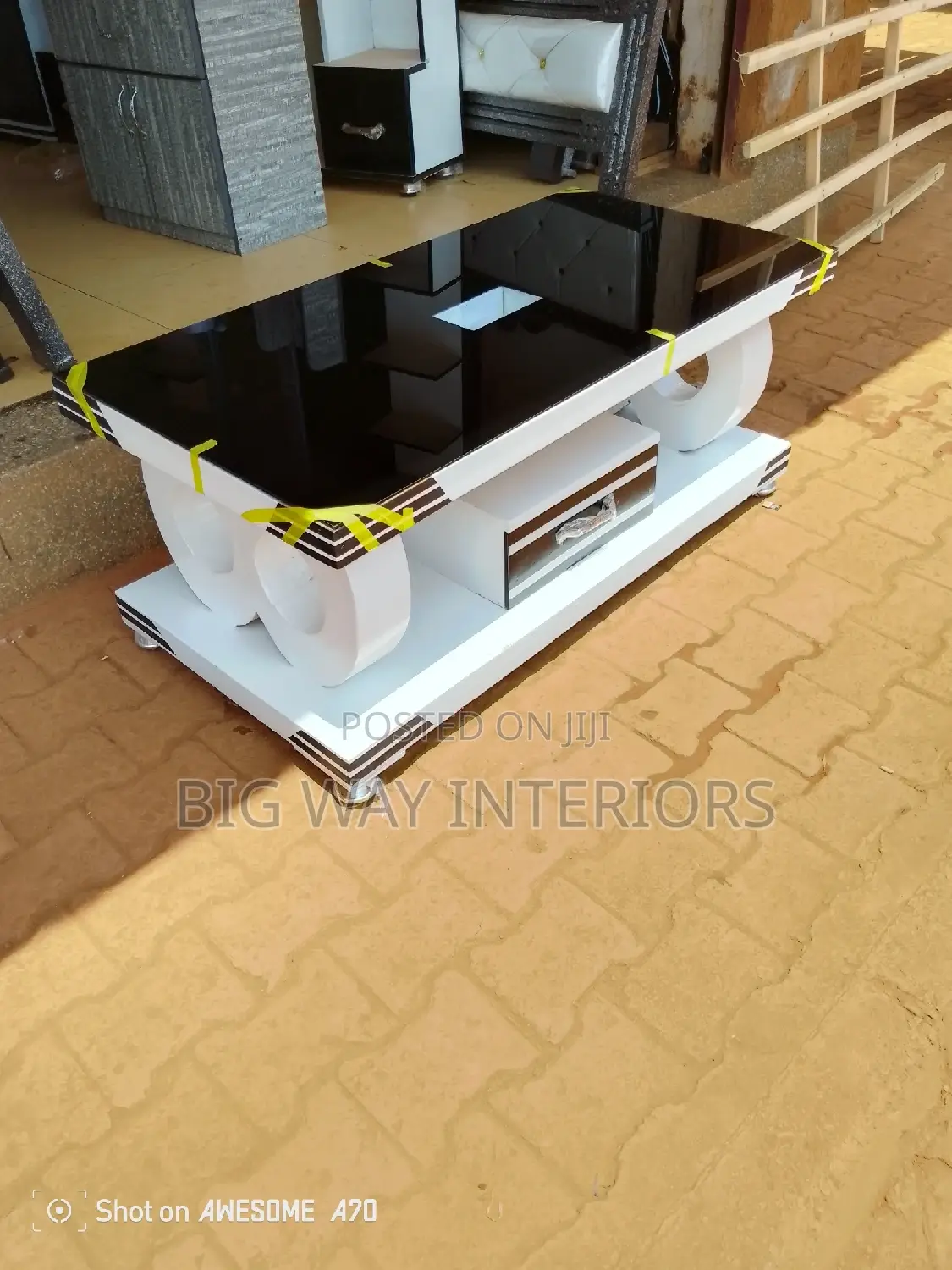 Black and White Center Table Large Available