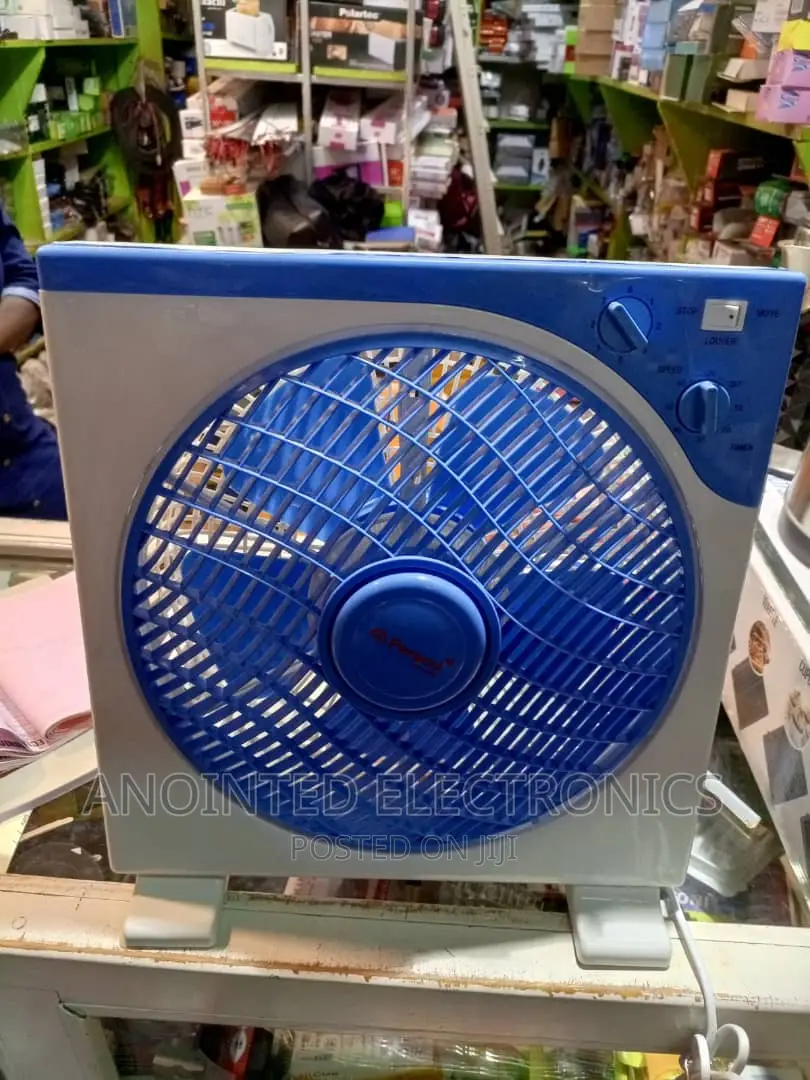 Box Table Fan Blue