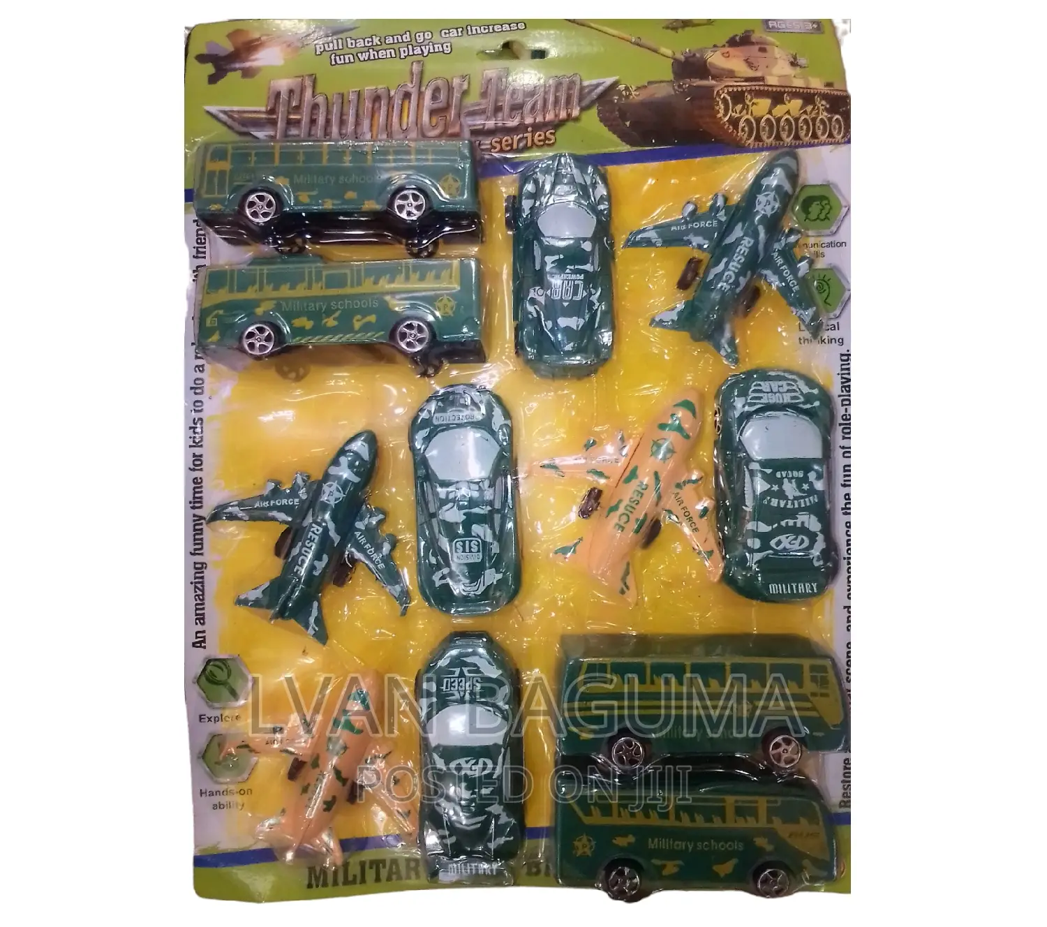Military Vehicles Play Set Toys for Kids - 12 Toys in a Pack