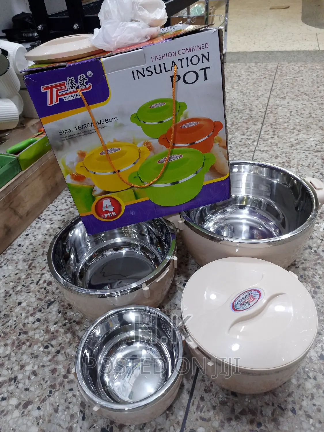 4pcs Set Insulation Pot / Serving Dish Set