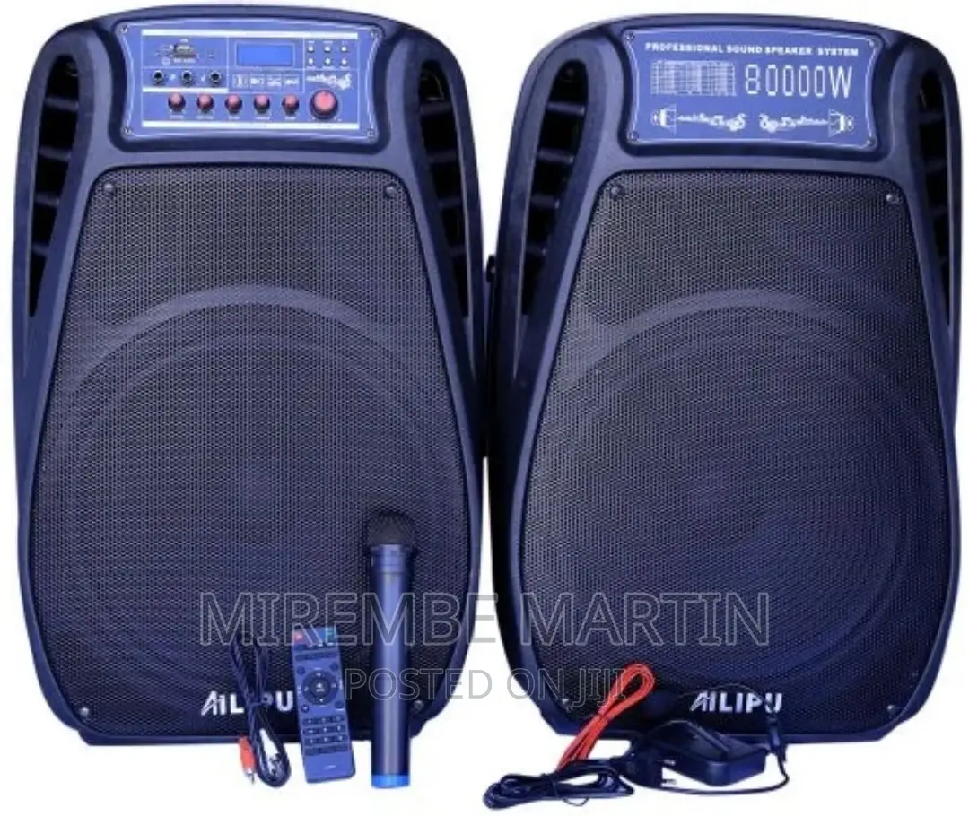 AILIPU Dual 15′′ Amplified Public Address Speaker –