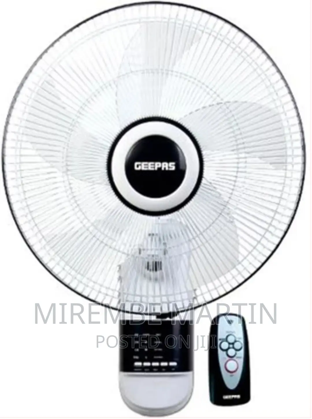 Geepas GF9479 16-Inch 3 Speed Wall Fan With Remote –