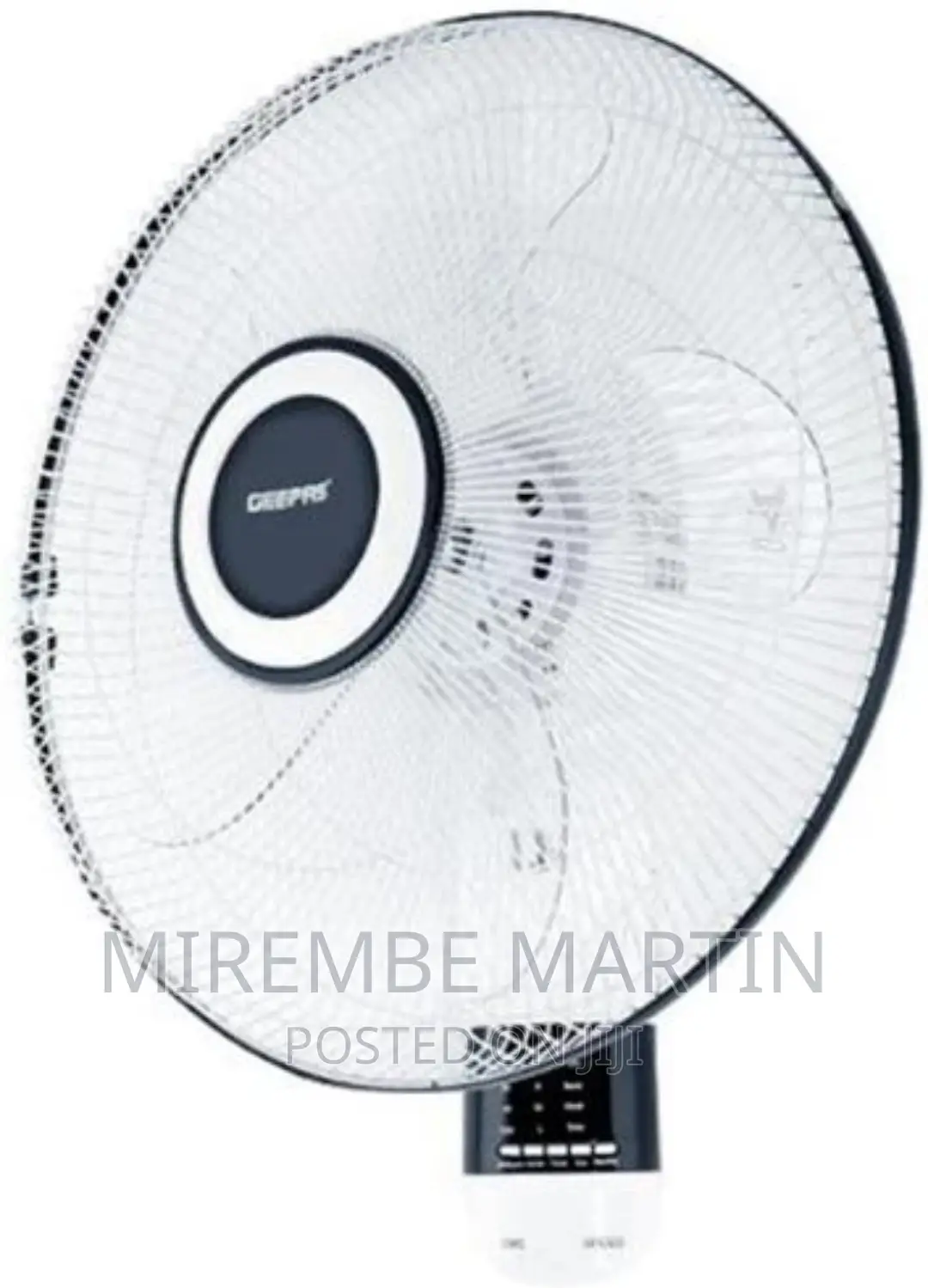 Geepas GF9479 16-Inch 3 Speed Wall Fan With Remote –