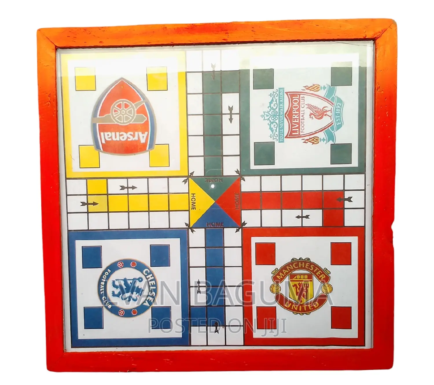 Ludo Board Game (Glass Protected) - 12 by 12 Inches