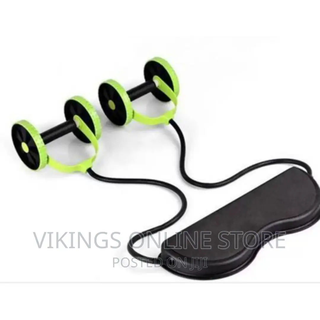 Roller Coaster Muscle Trainer Wheel for Body-Green/Black