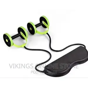 Roller Coaster Muscle Trainer Wheel for Body-Green/Black