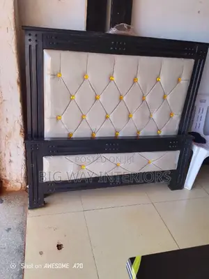 4 by 6 Cream Leather Bed Available