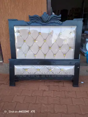 Cream Leather Bed 4 by 6 Available