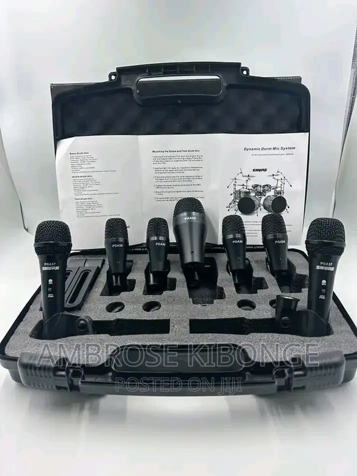 Clear Sound Shure PGA DMK-XLR Drum Kit 7 Pieces Microphones.