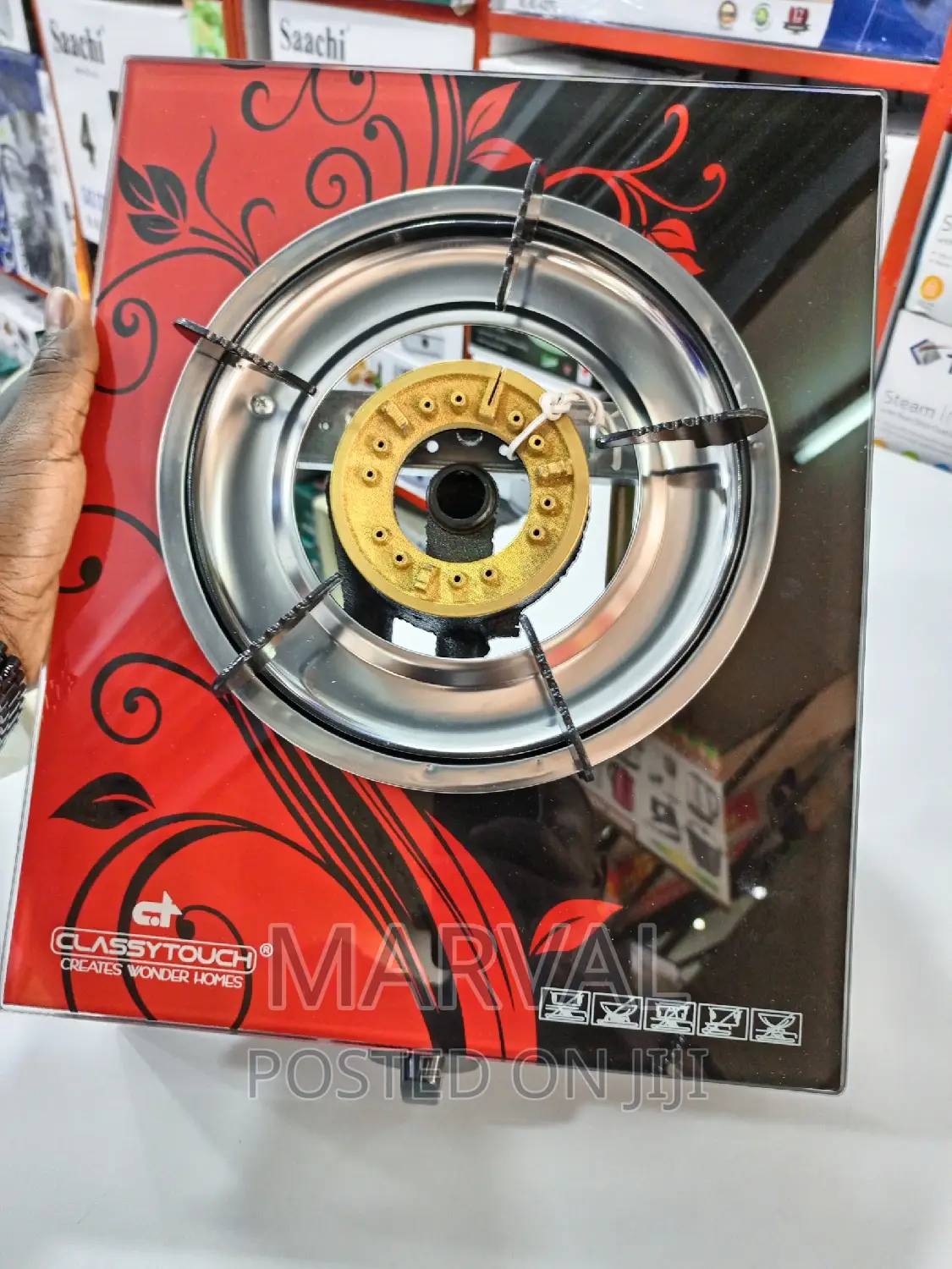 Gas Stove With Glass Top And One Burner