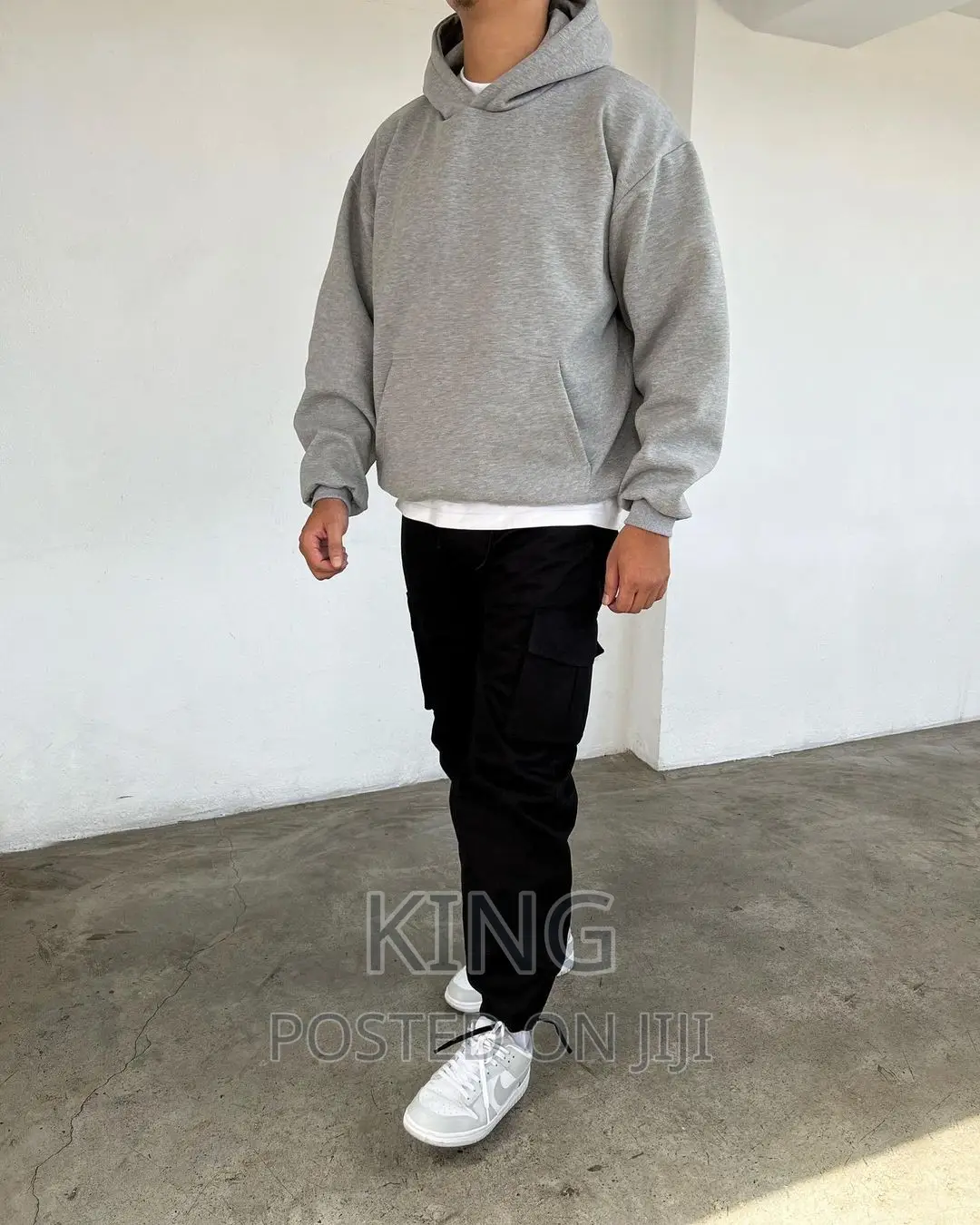 Hoodie Jumper Grey and Black