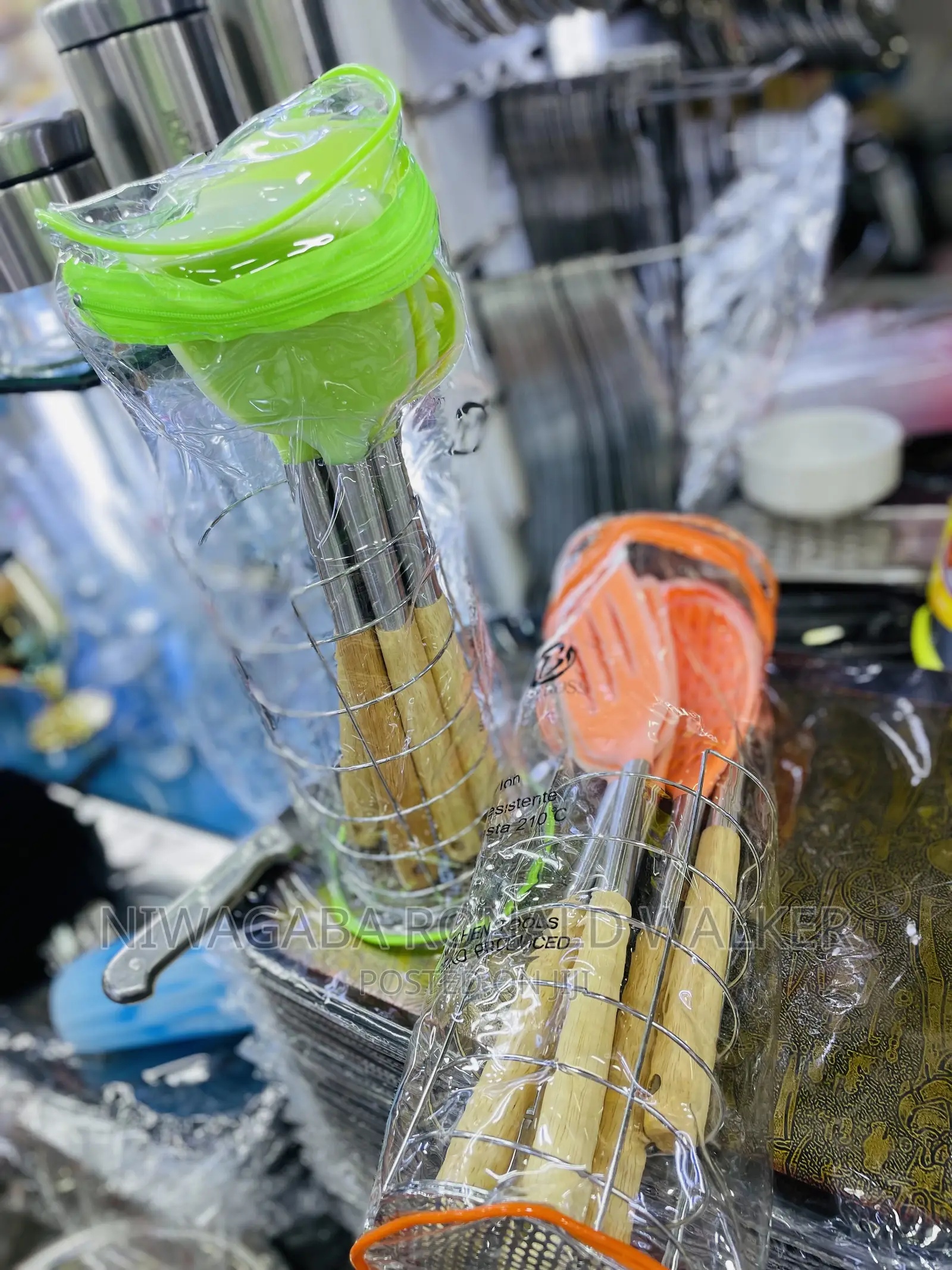 5pc Set of Silicone Serving Spoons Forks
