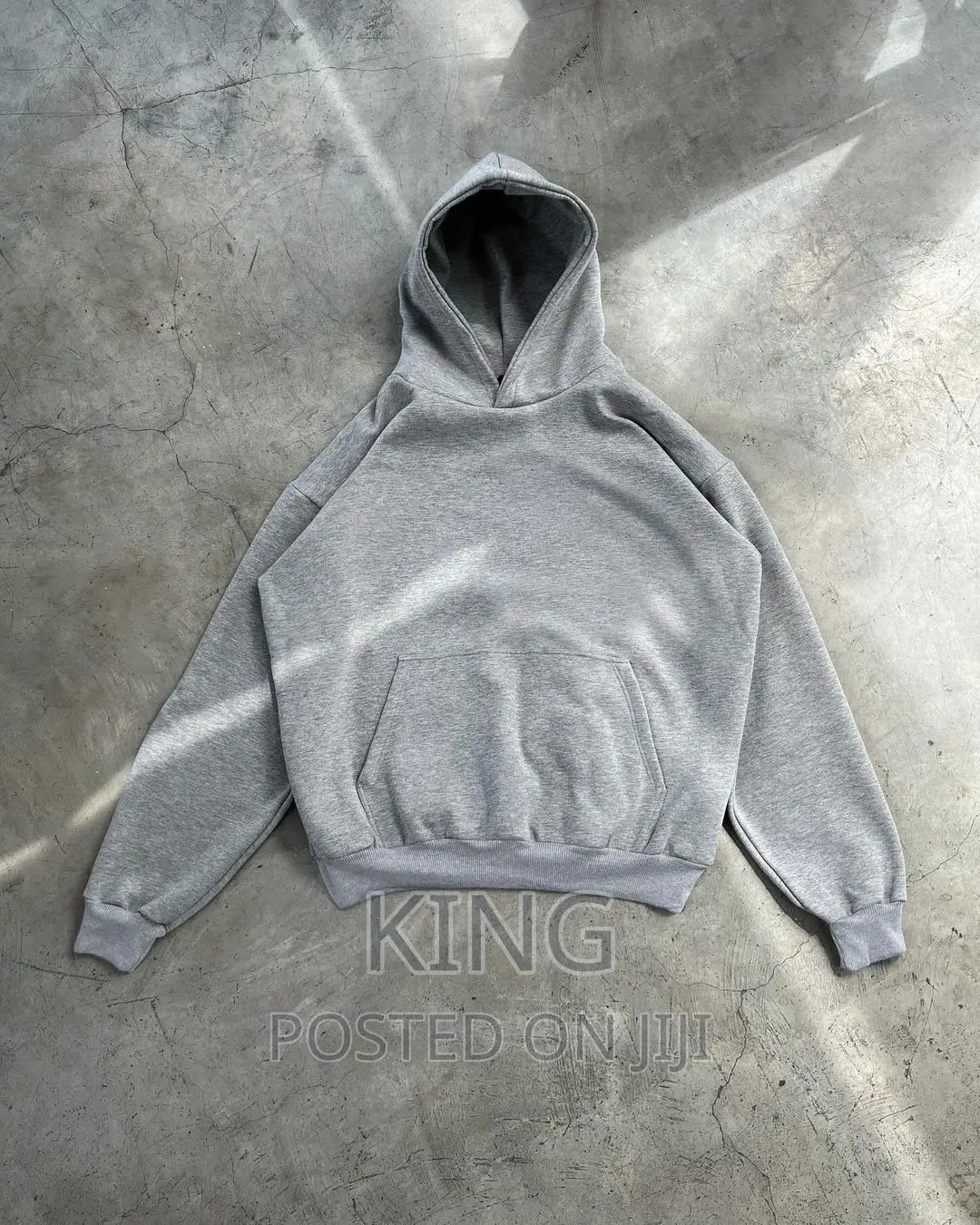Unisex Hoodie Jumper. Light Grey