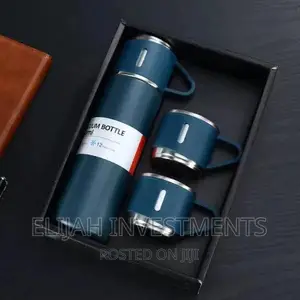 Aclix Steel Vacuum Flask Set With 3 Stainless Steel Cups