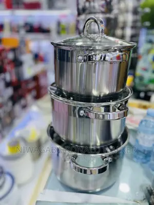 3pc Set of Stainless Steel Serving Cookware Dishes