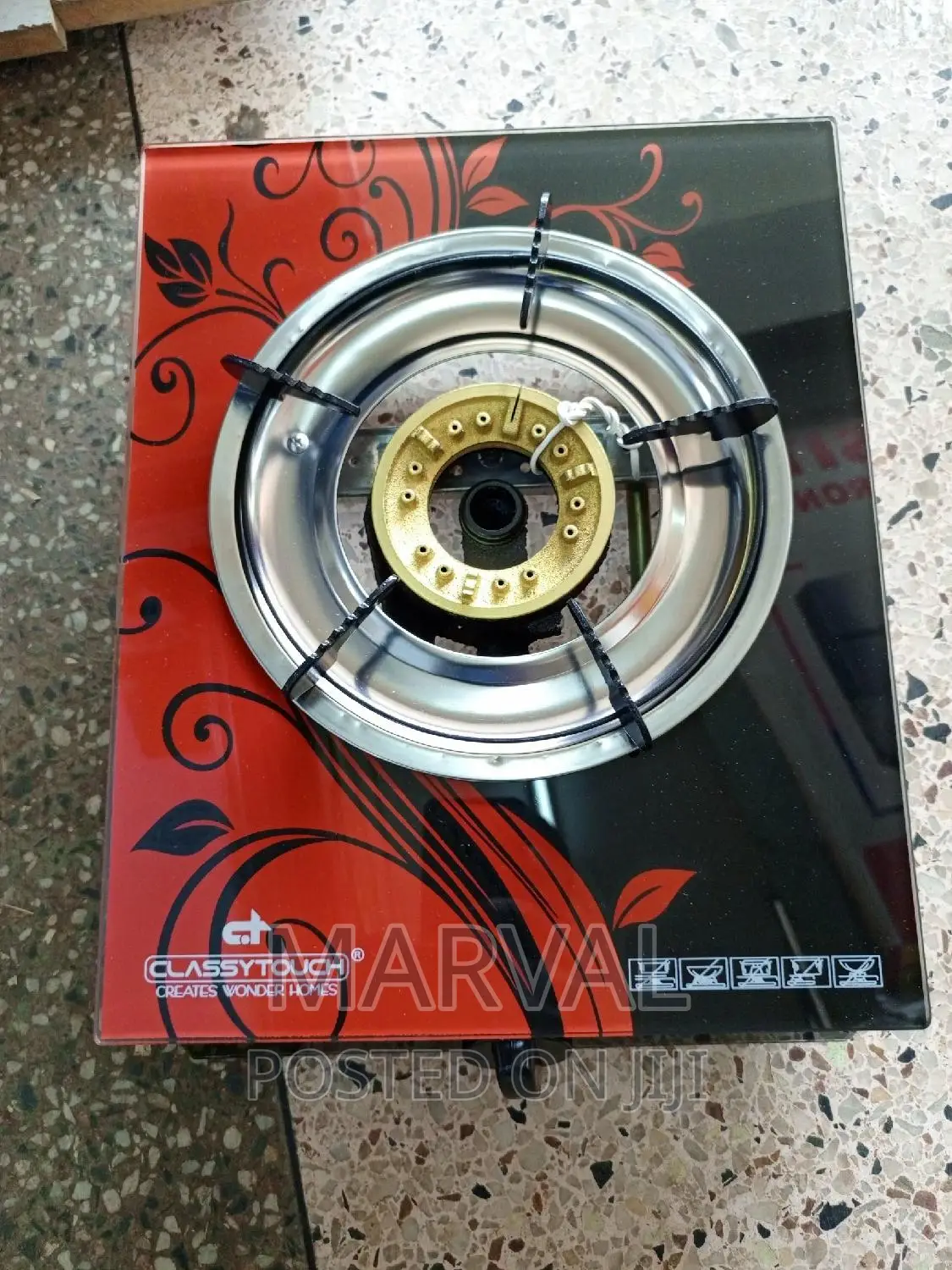 Gas Stove With Glass Top And One Burner
