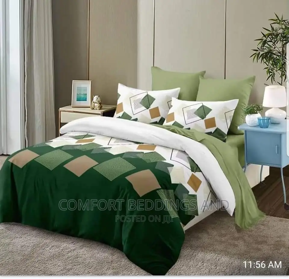 Six by Six Duvet Set / Bedcover Green