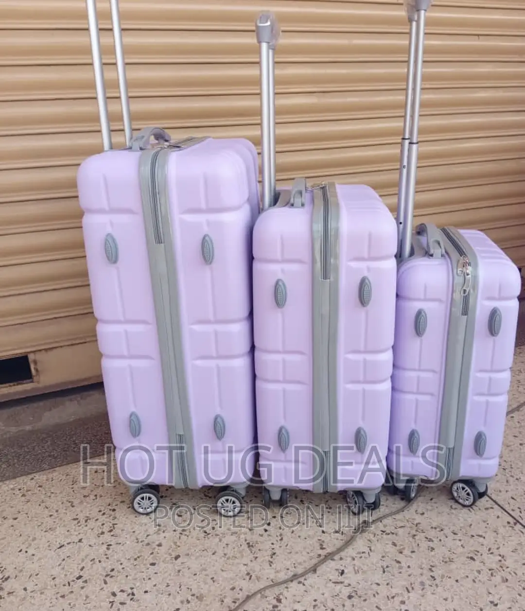 Waterproof Plastic Travel Suitcase Fashion Bag - Purple