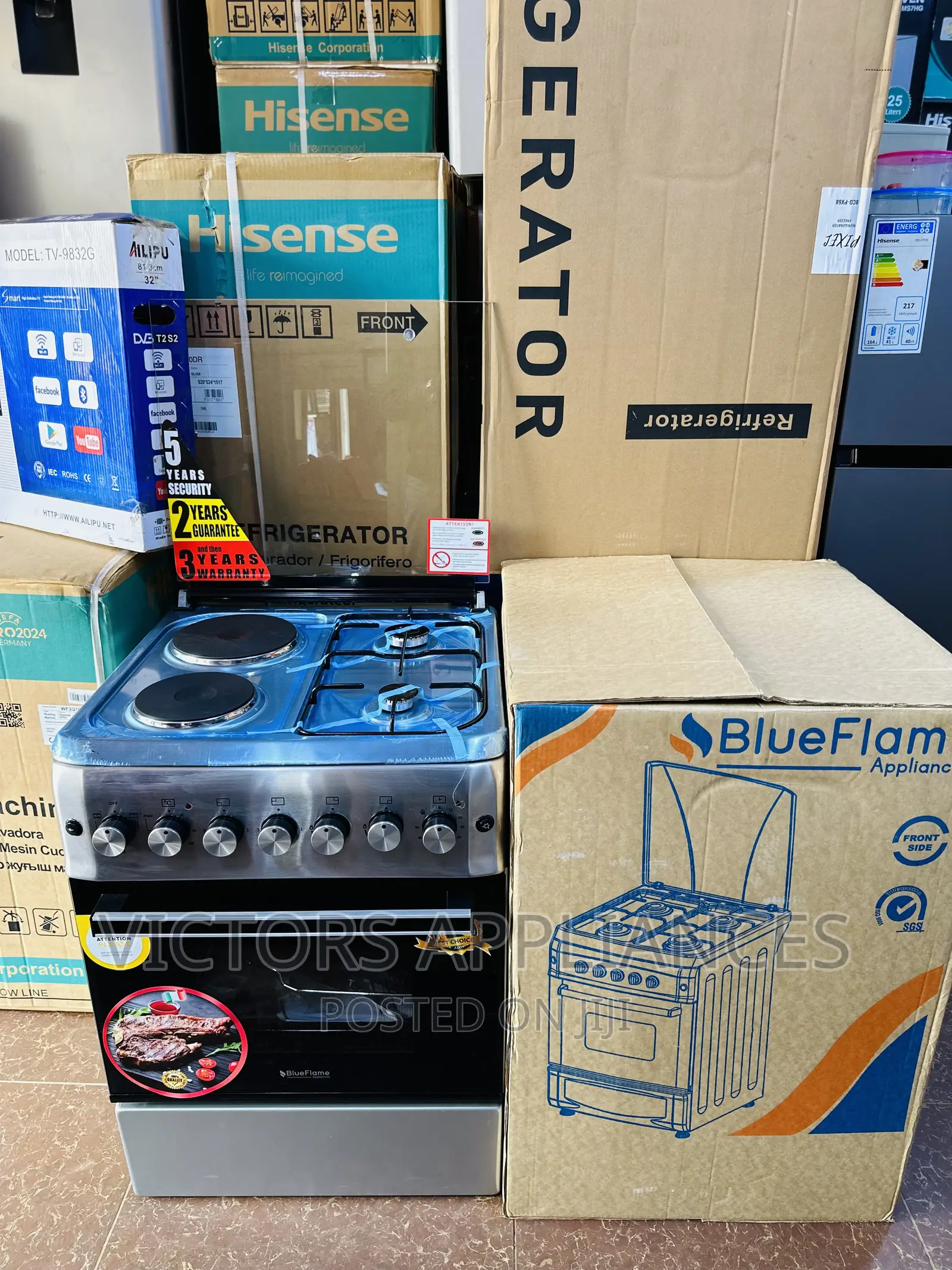 Blueflame Cooker 2+2 60x60m Stainless Steel Inox
