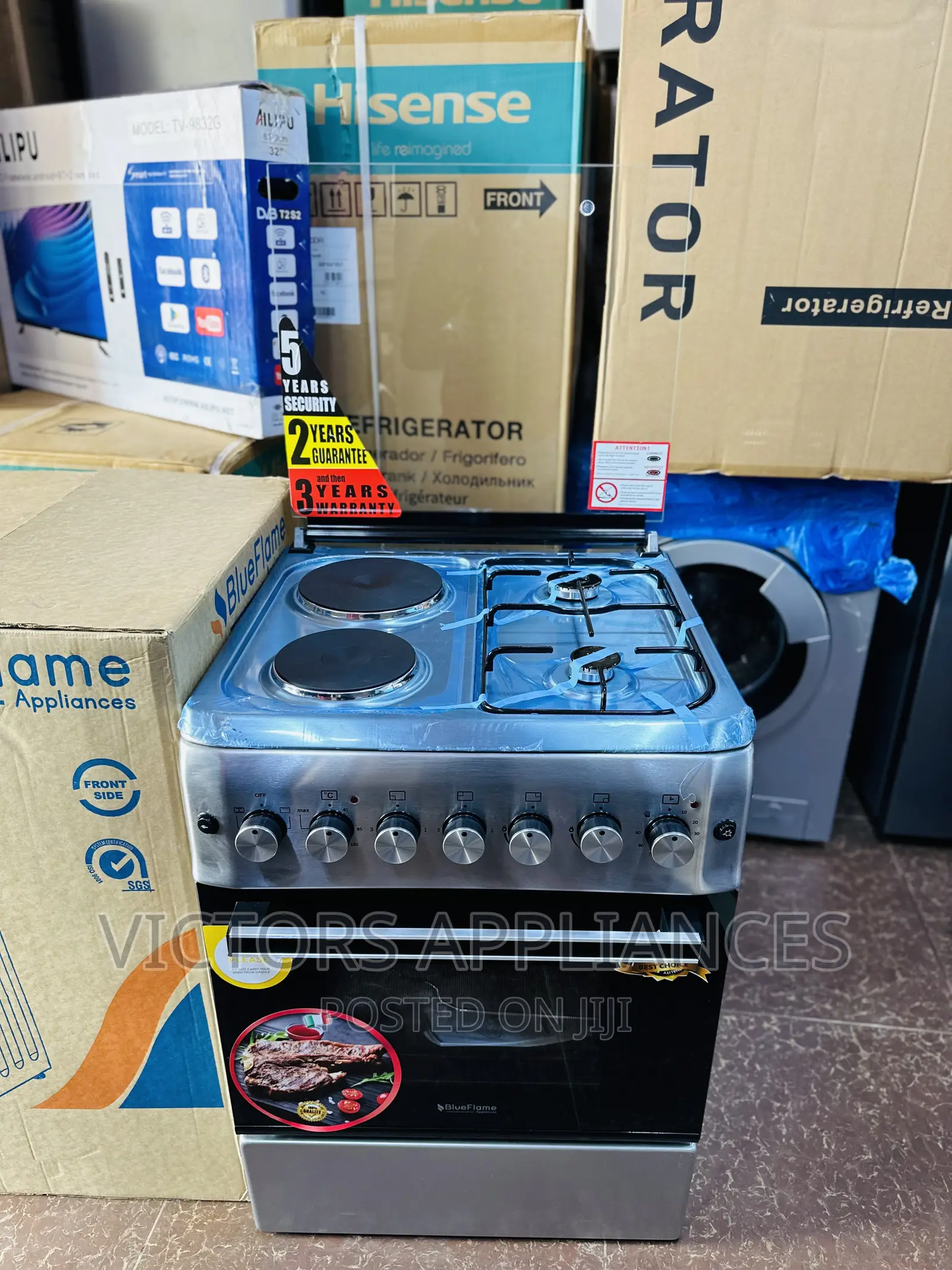 Blueflame Cooker 2+2 60x60m Stainless Steel Inox