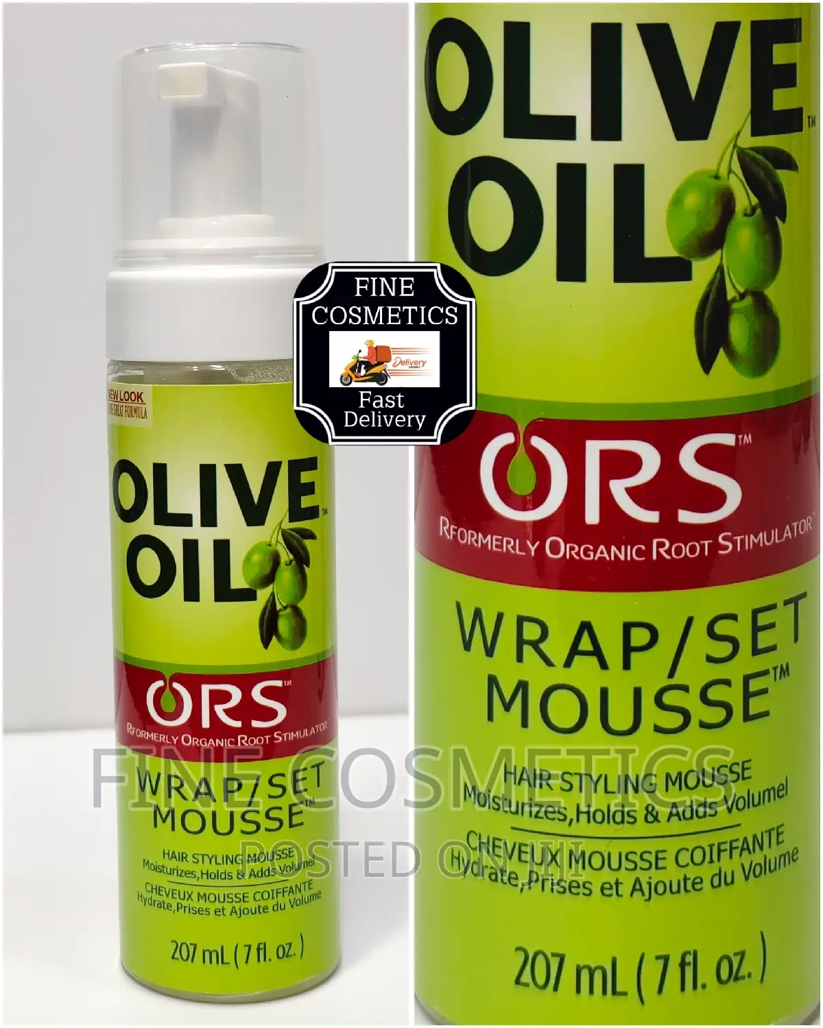 Olive Oil Foam Wrap Set Mousse Cantu Hold and Shine Mousse