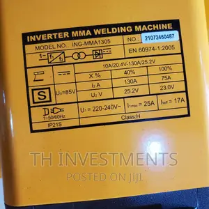 Photo - Ingco Inverter MMA Welding Machine.