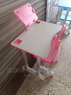 New Kids Learning Desk and Chair Set With Tablet Holder
