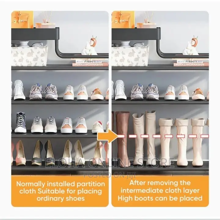 Multifunctional 4 Tier Shoe and Bag Rack