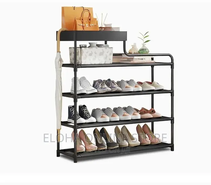 Multifunctional 4 Tier Shoe and Bag Rack