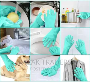 Silicone Gloves, Reusable Brush Heat Resistant Gloves