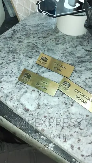 Gold and Silver Name Tags