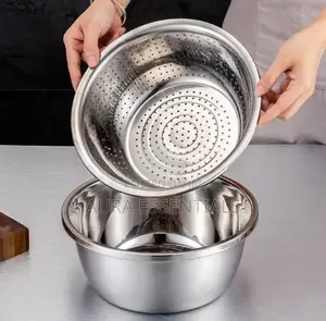 30cm Stainless Steel Rice, Vegetable Washing Colander