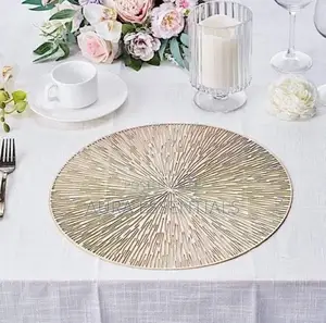 6 Pieces Golden Table Mat