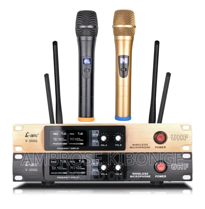 Powerful Shure SH-300G Paired UHF Wireless Microphone System