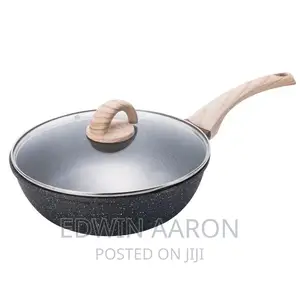 Aluminum Non-Stick Wok Frying Pan With Handle and Cover