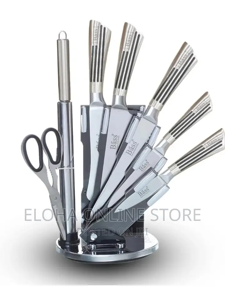 9 PCS Knife Set With Rotating Table