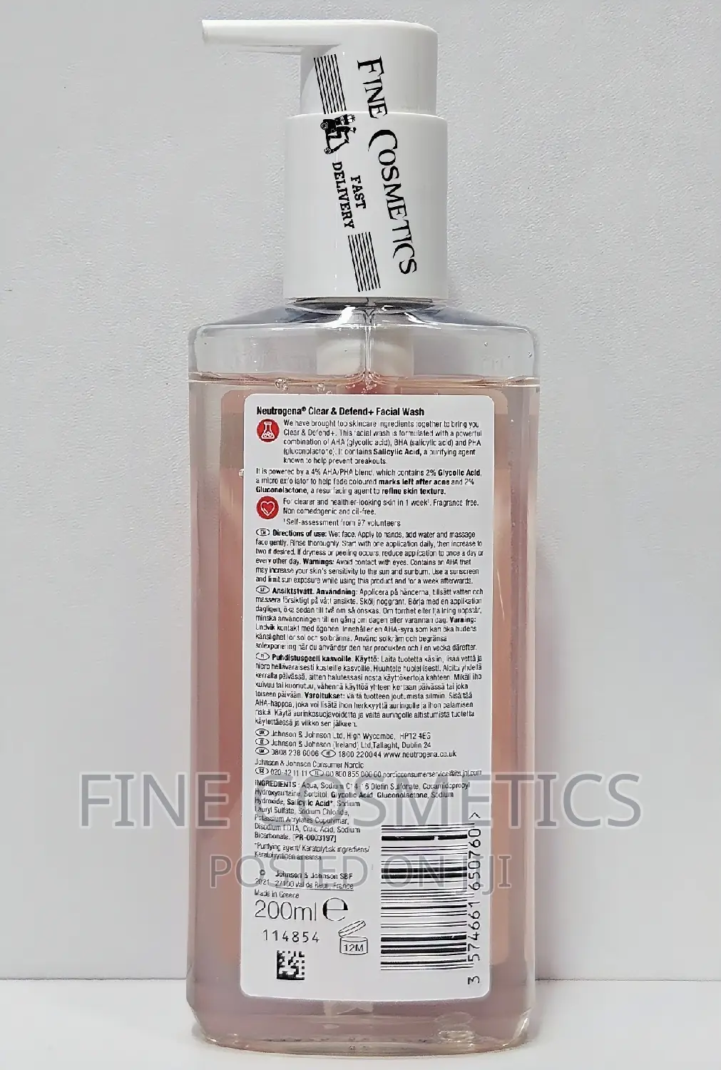 NEUTROGENA Clear and Defend+ Facial Wash With SALICYLIC ACID